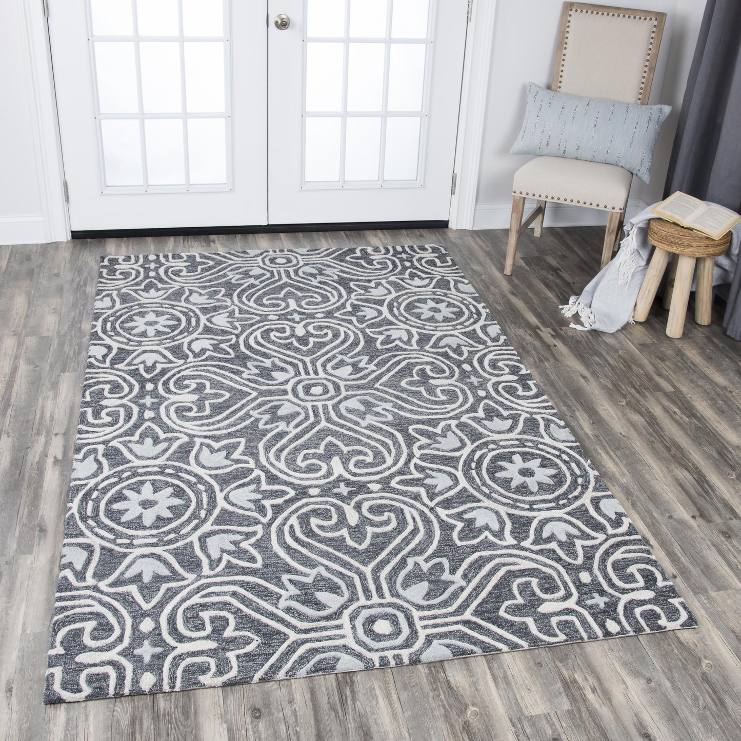 Opulent OU957A Gray Hand Tufted Rug - Rizzy