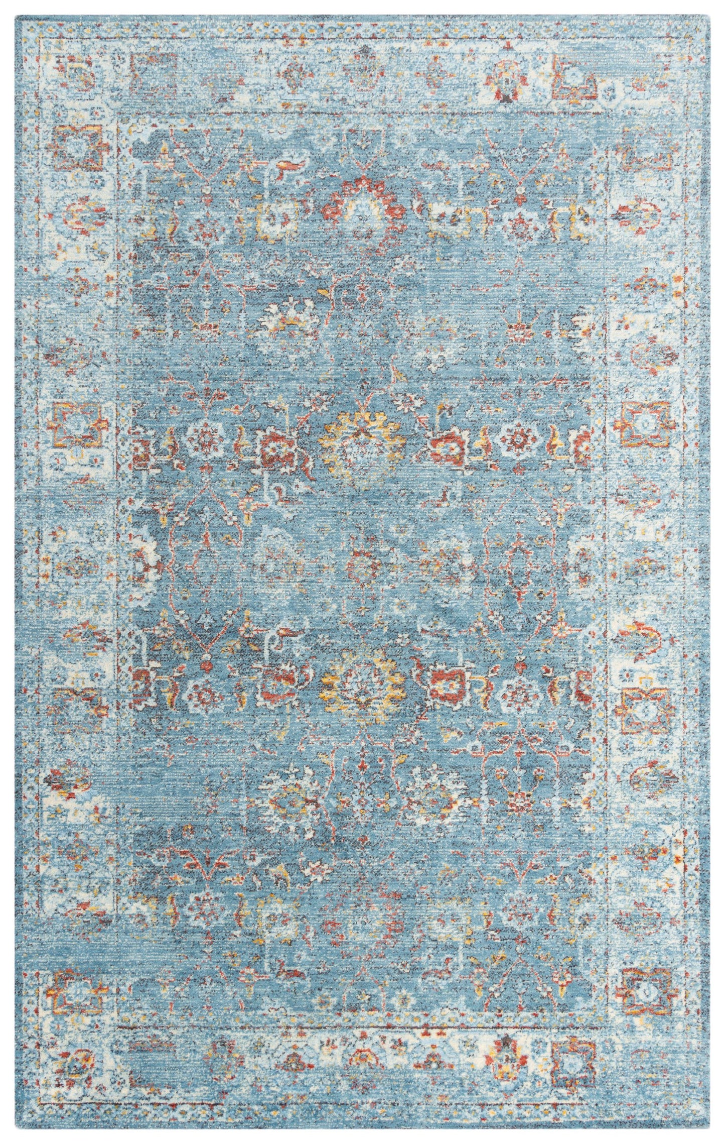 Ovation OVA106 Blue/Beige Hybrid Rug - Rizzy