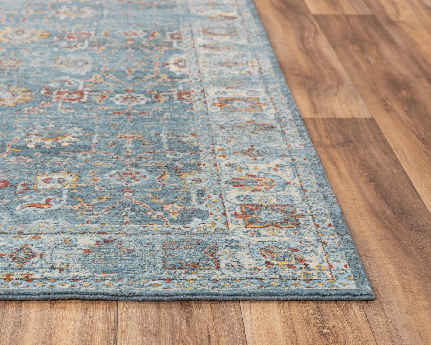 Ovation OVA106 Blue/Beige Hybrid Rug - Rizzy