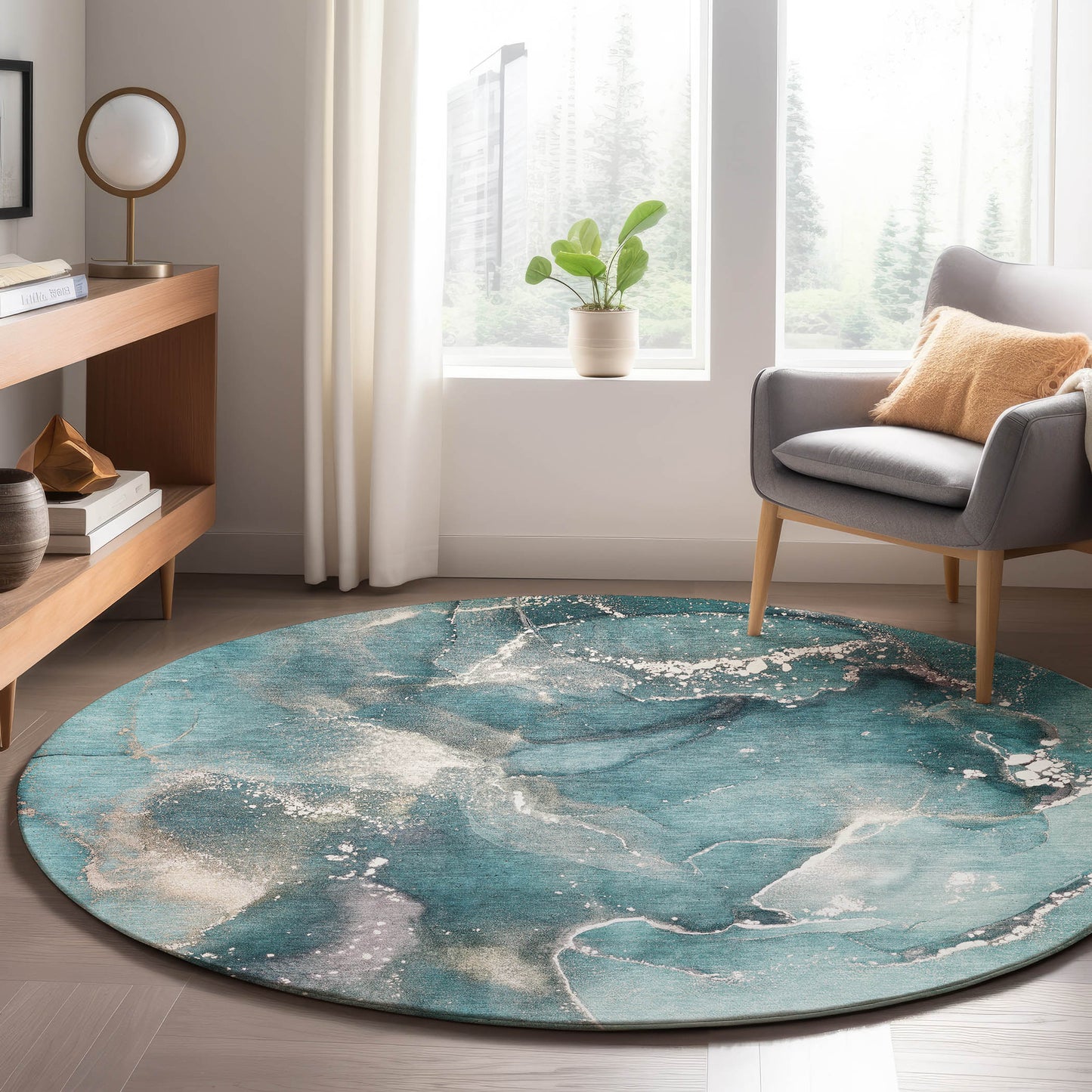 Machine Made Odyssey OY11 Teal - Dalyn Rugs