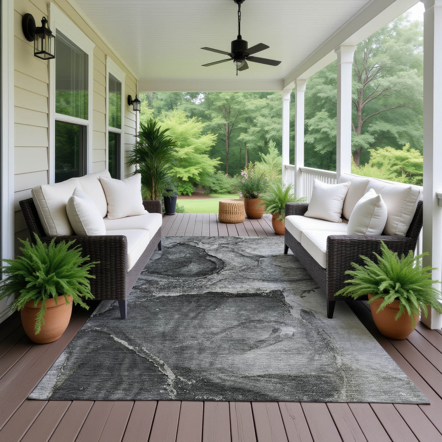 Machine Made Odyssey OY14 Charcoal - Dalyn Rugs