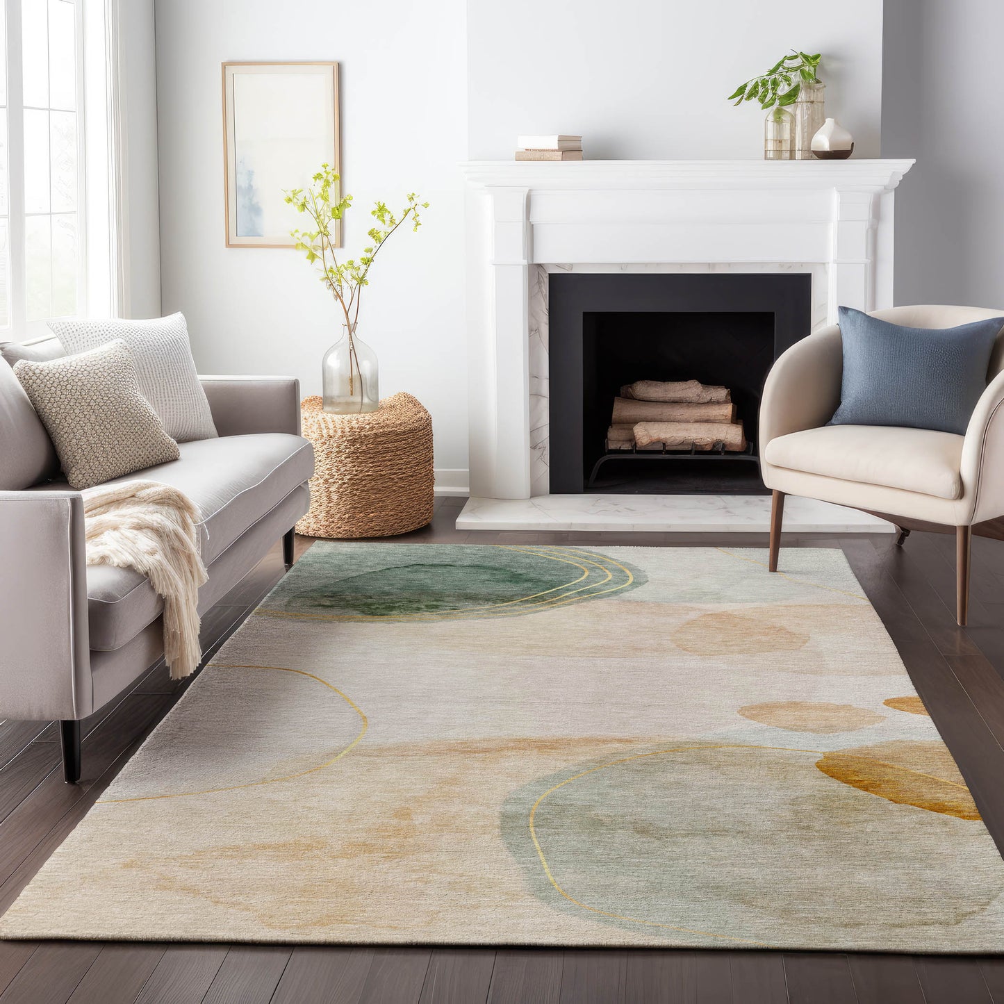Machine Made Odyssey OY16 Beige - Dalyn Rugs