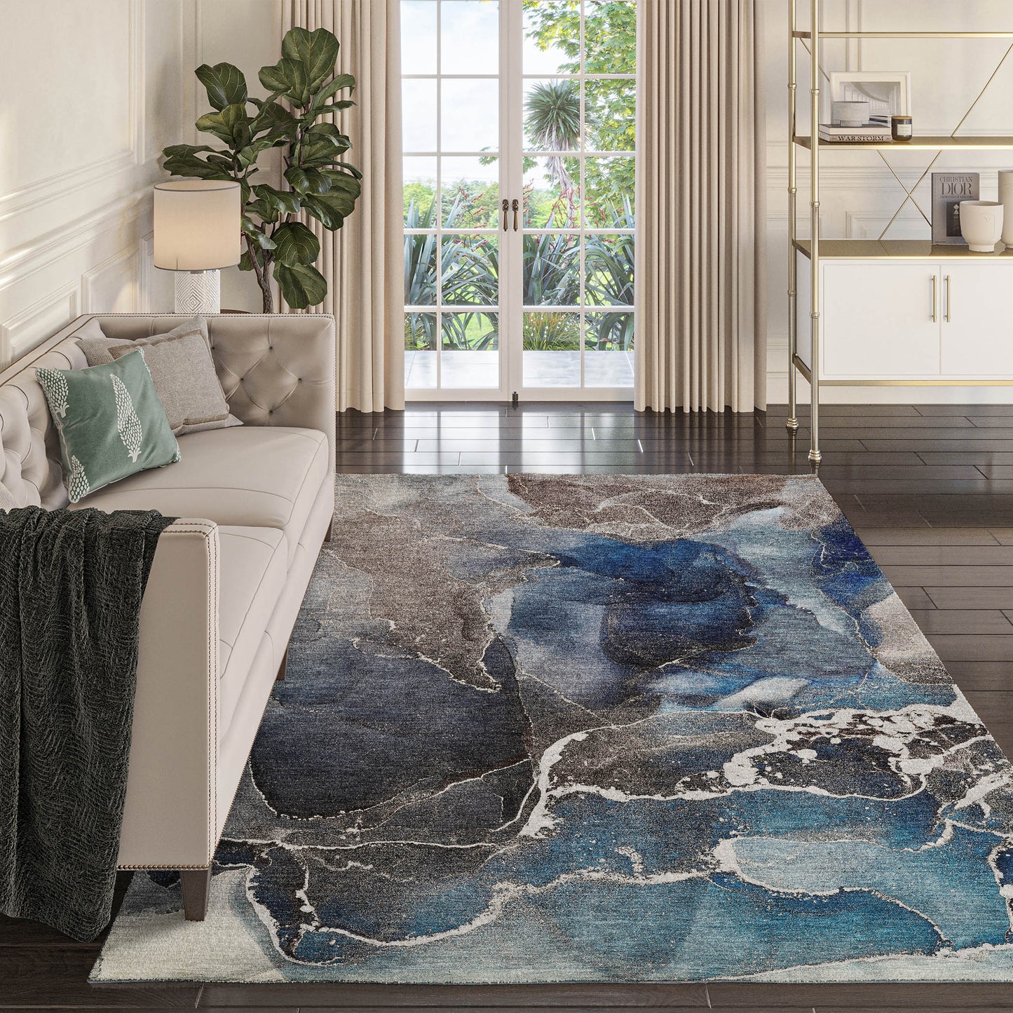 Machine Made Odyssey OY3 Blue - Dalyn Rugs