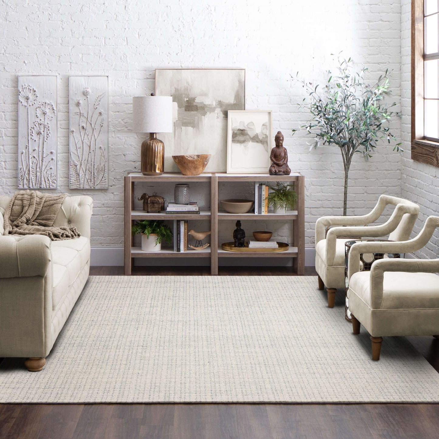 Oglethorpe Ivory Aqua Area Rug - Karastan