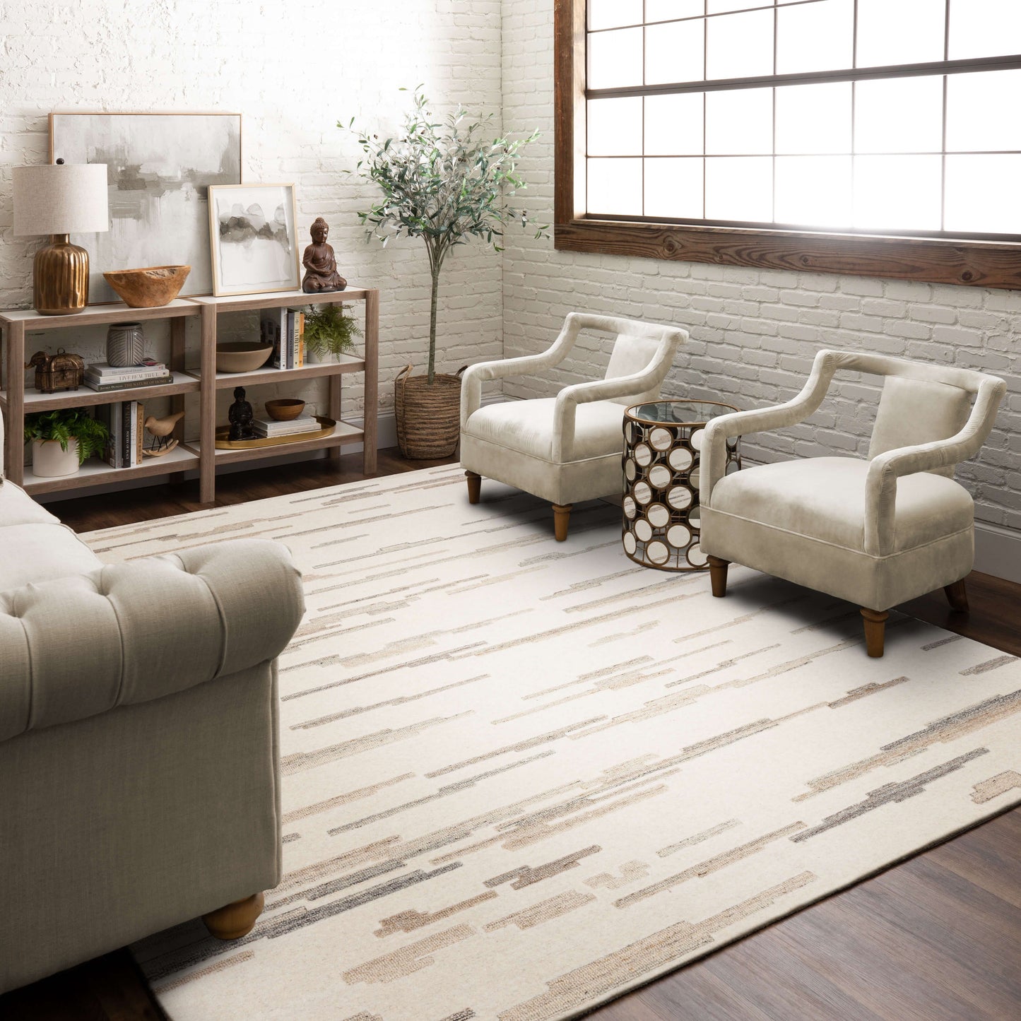 Oyster Creek Ivory Beige Area Rug - Karastan