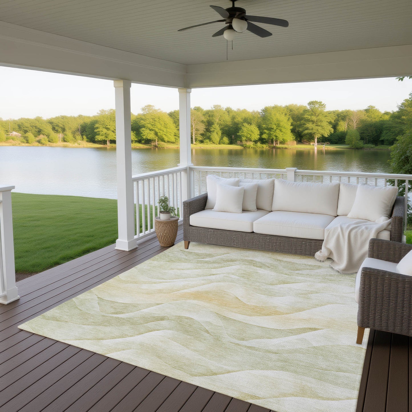 Machine Made Pacifica PA3 Aloe - Dalyn Rugs