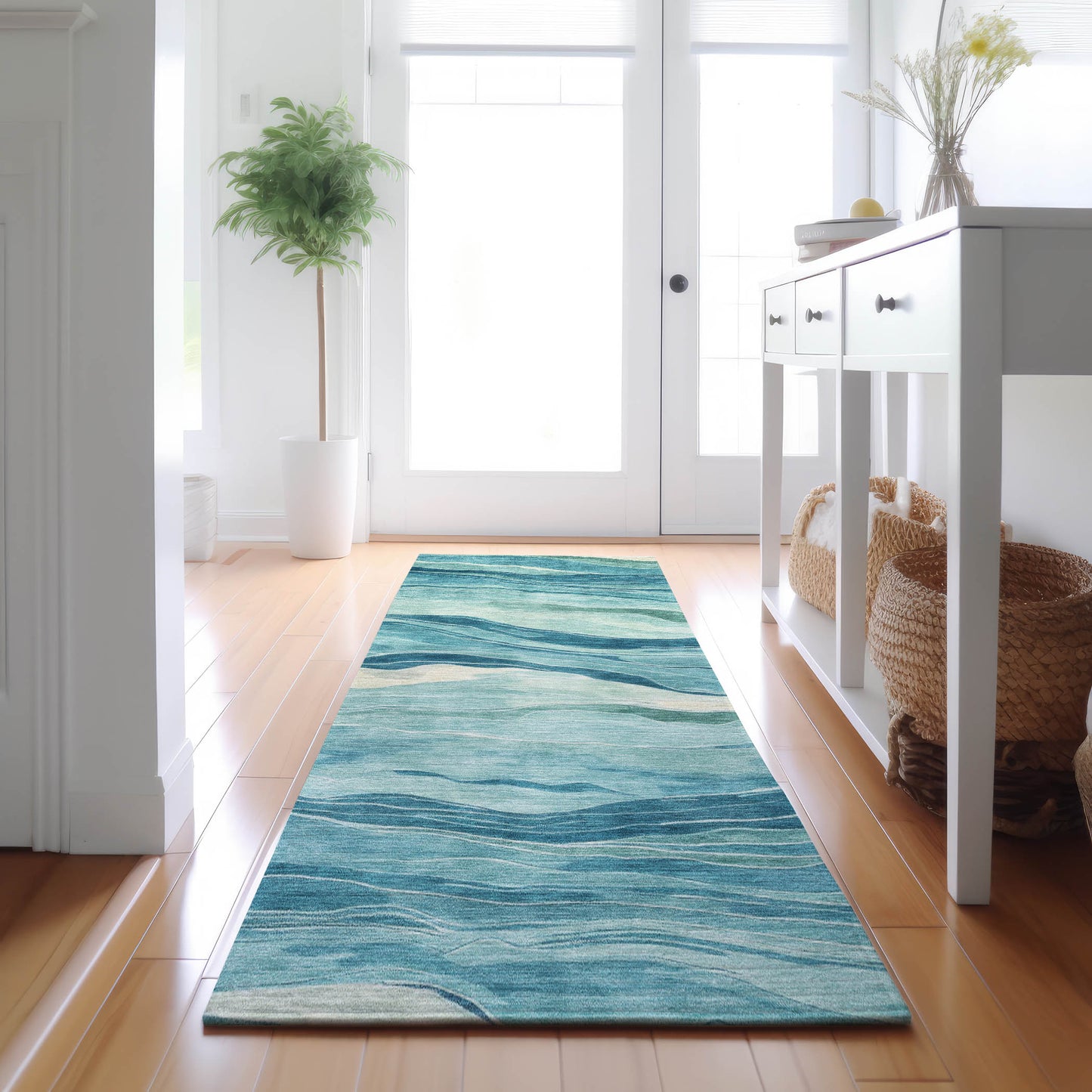 Machine Made Pacifica PA6 Turquoise - Dalyn Rugs