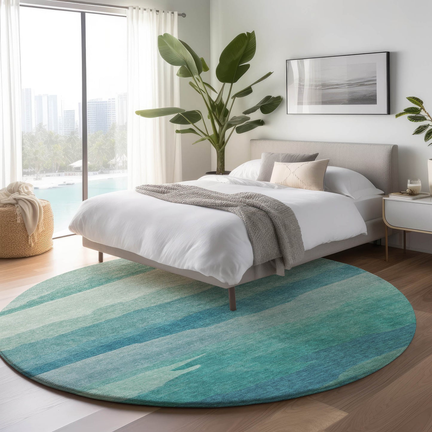 Machine Made Pacifica PA9 Turquoise - Dalyn Rugs