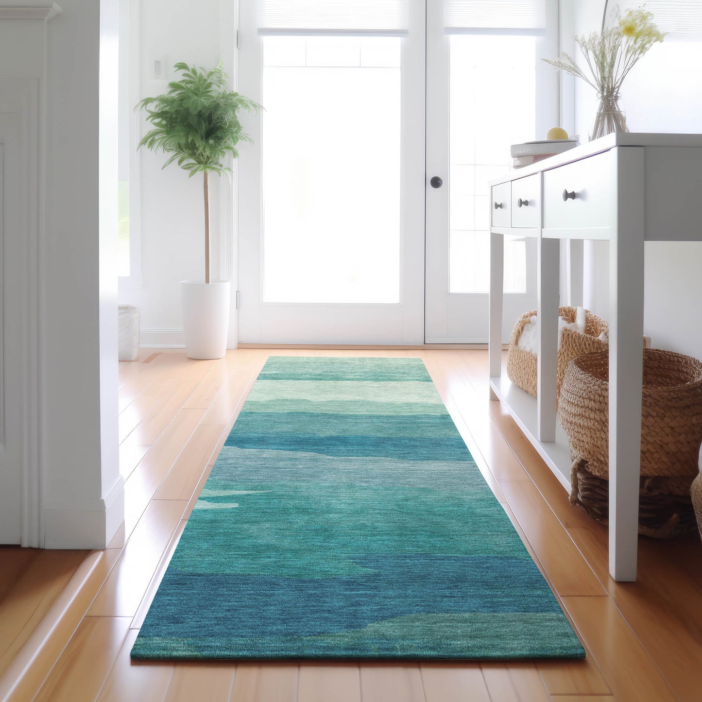 Machine Made Pacifica PA9 Turquoise - Dalyn Rugs