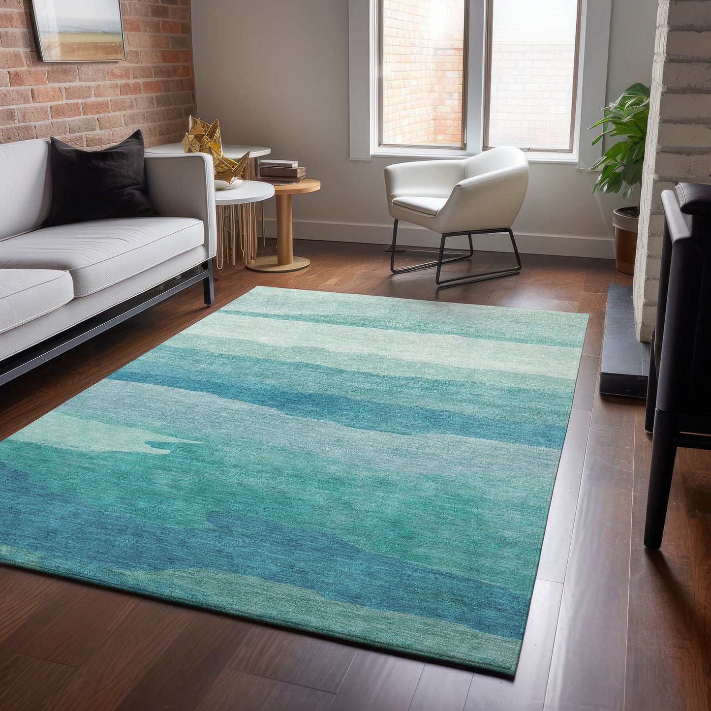 Machine Made Pacifica PA9 Turquoise - Dalyn Rugs