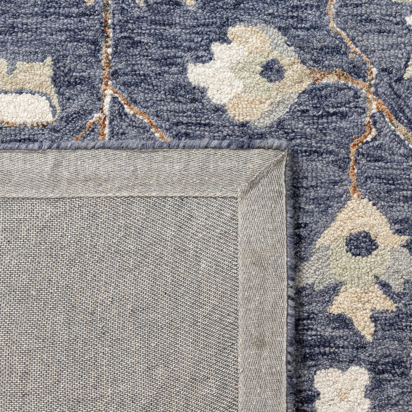 Pallor-82791 Farmhouse Hand-Tufted Blue/Beige Cotton Indoor Area Rug - LR Home