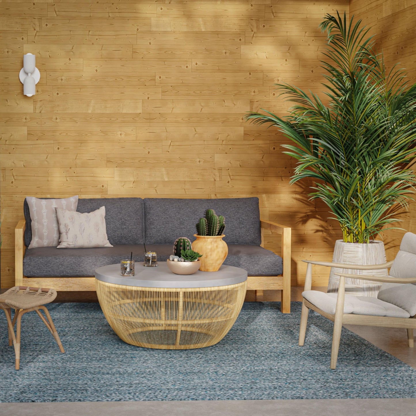 Pavilion PAV672 Lt. Blue Hand Woven Rug - Rizzy