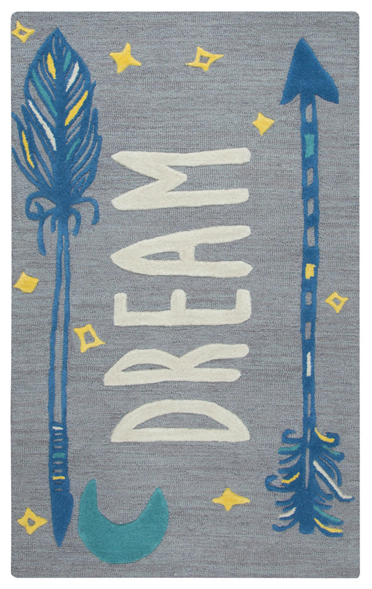 Play Day  PD599A Gray Hand-Tufted Rug - Rizzy