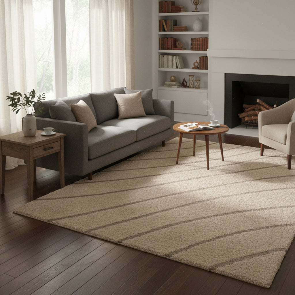 Peludo PEL691 Cream Hand-Tufted Rug - Rizzy