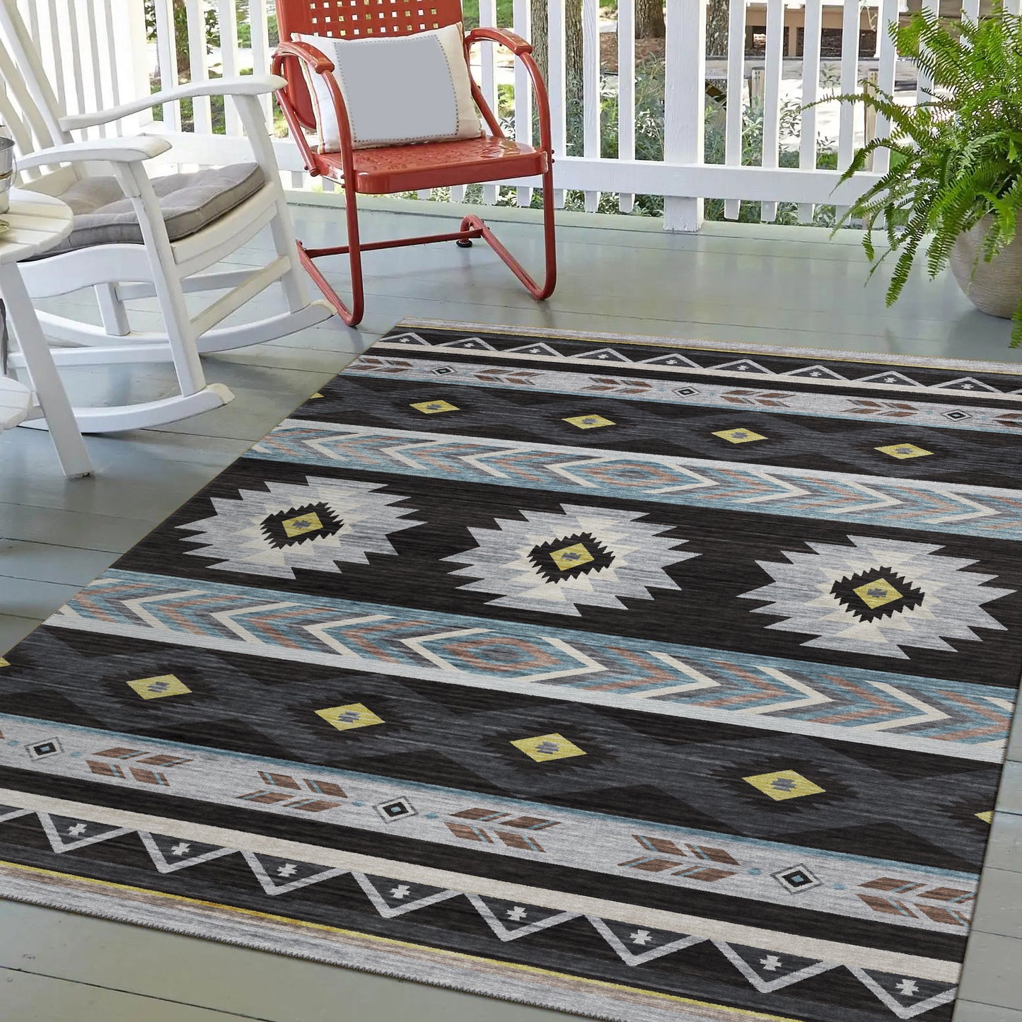 Machine Made Phoenix PH3 Black - Dalyn Rugs