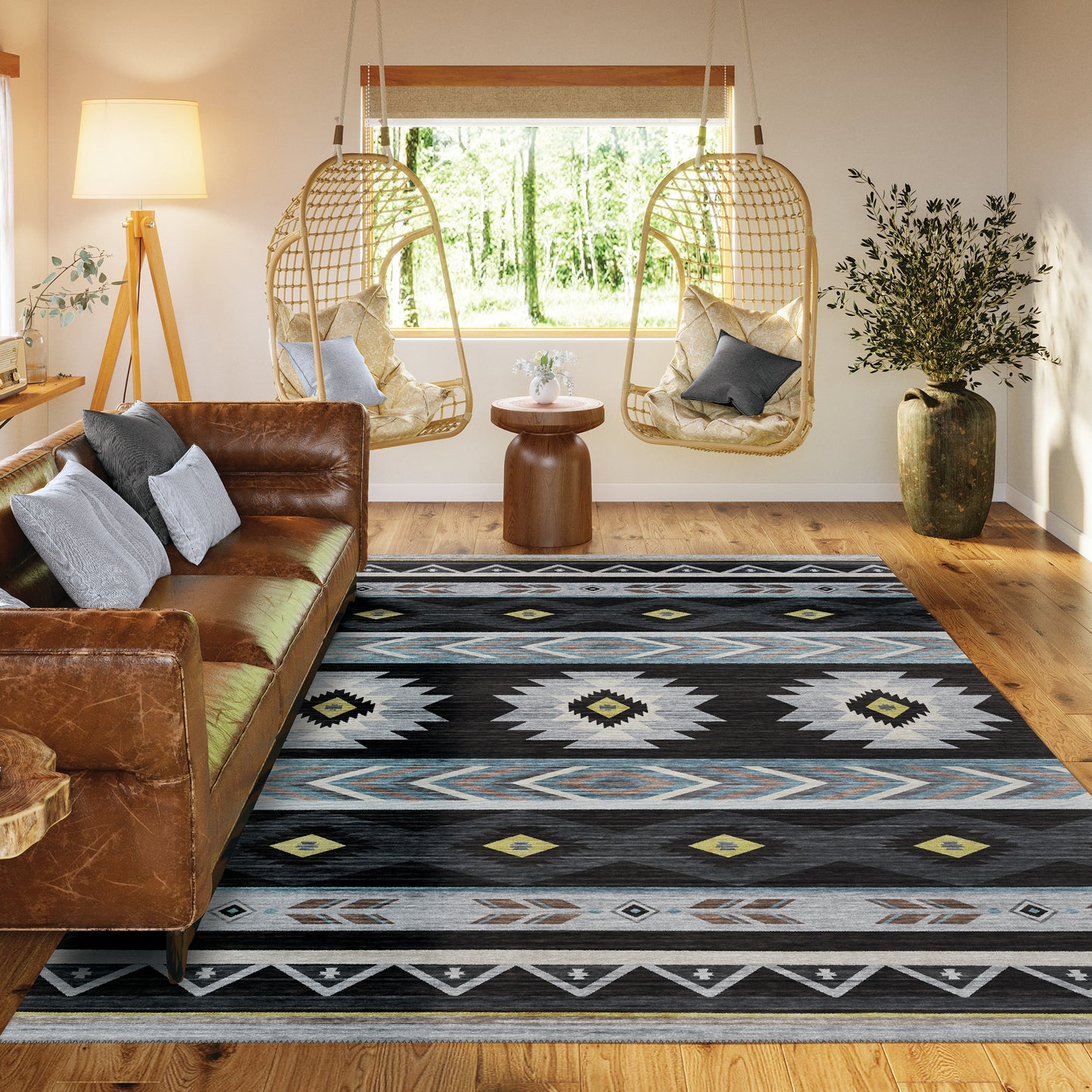 Machine Made Phoenix PH3 Black - Dalyn Rugs