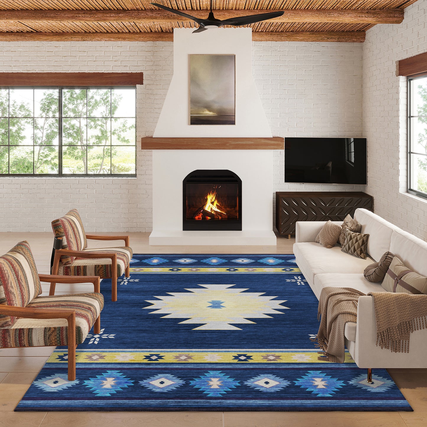 Machine Made Phoenix PH4 Navy - Dalyn Rugs