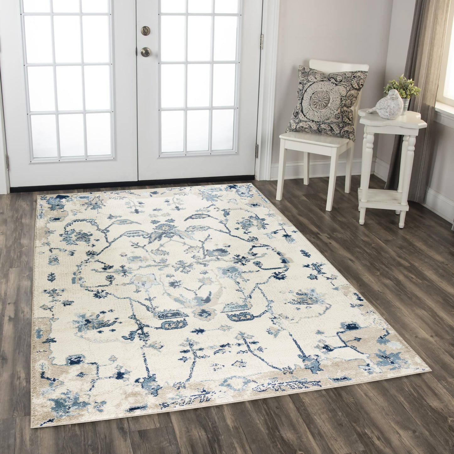 Palace PLC857 Lt. Blue Machine-Made Rug - Rizzy