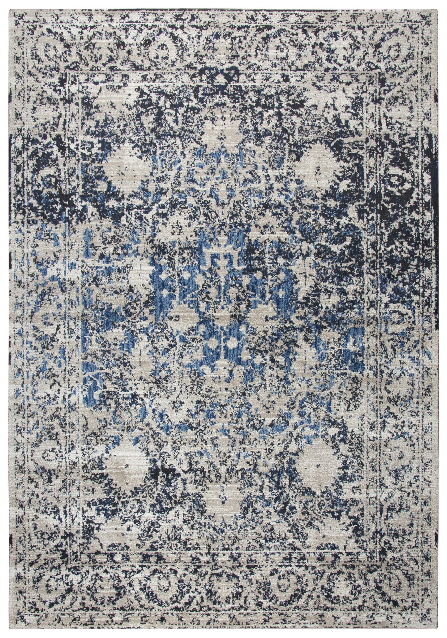 Panache PN6956 Taupe/Blue Machine-Made Rug - Rizzy
