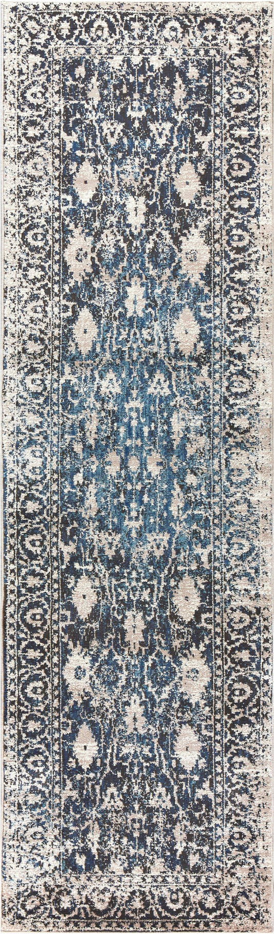 Panache PN6956 Taupe/Blue Machine-Made Rug - Rizzy