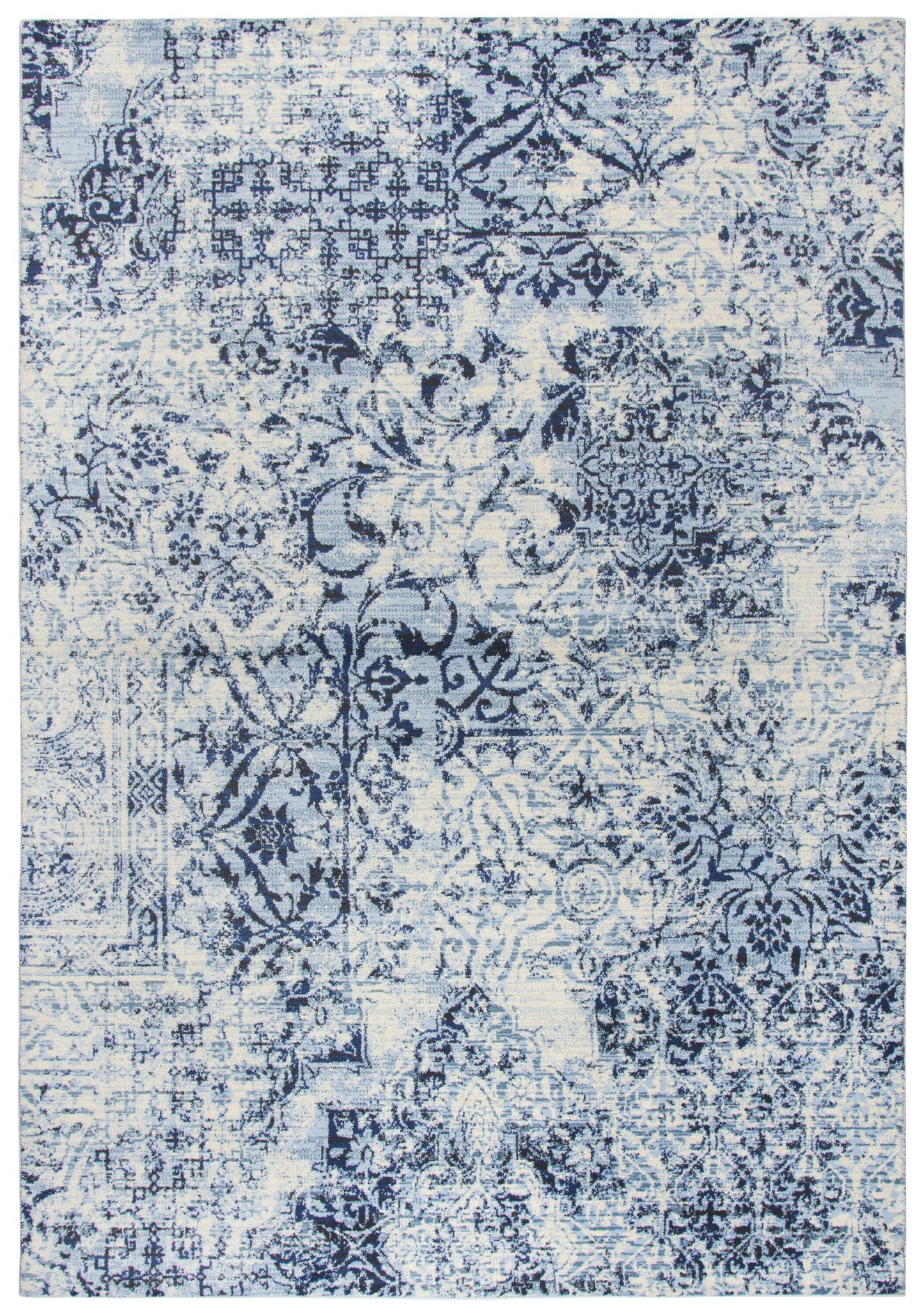 Panache PN6959 Ivory/Blue Machine-Made Rug - Rizzy