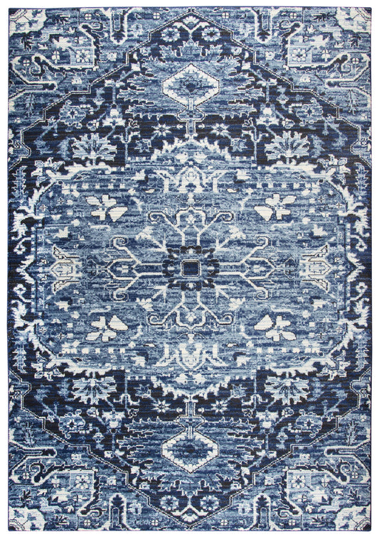 Panache PN6962 Blue/Ivory Machine-Made Rug - Rizzy