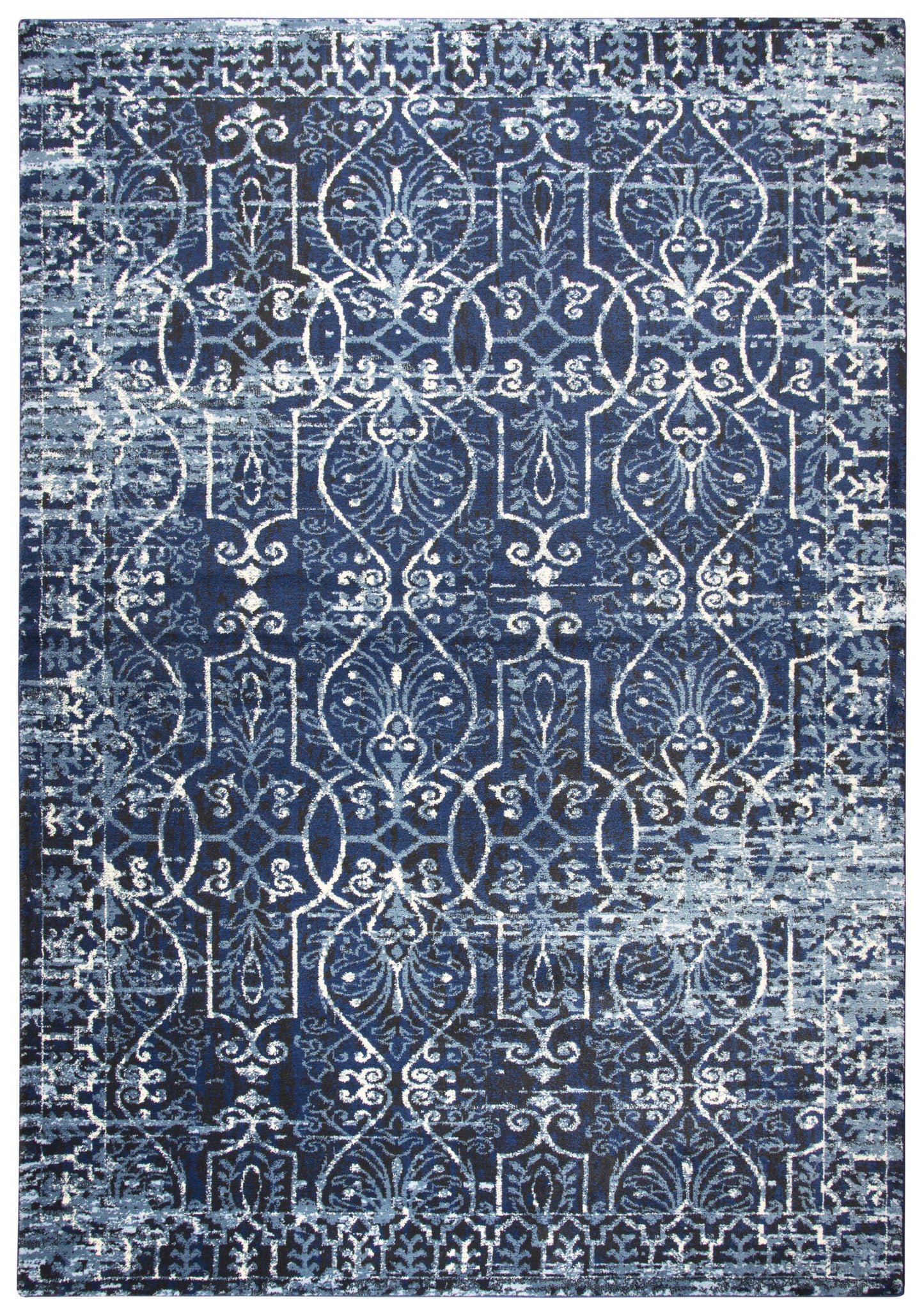Panache PN6964 Blue/Ivory Machine-Made Rug - Rizzy