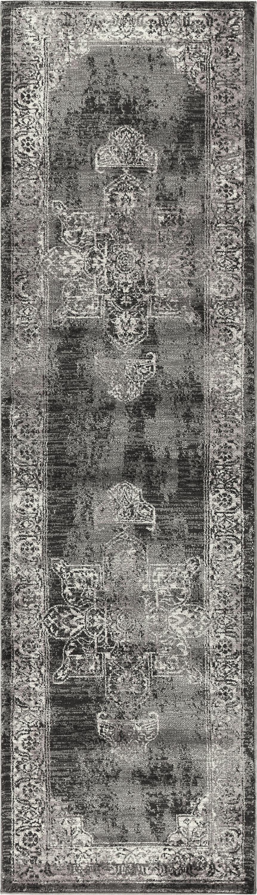 Panache PN6972 Gray/Black Power Loomed Rug - Rizzy