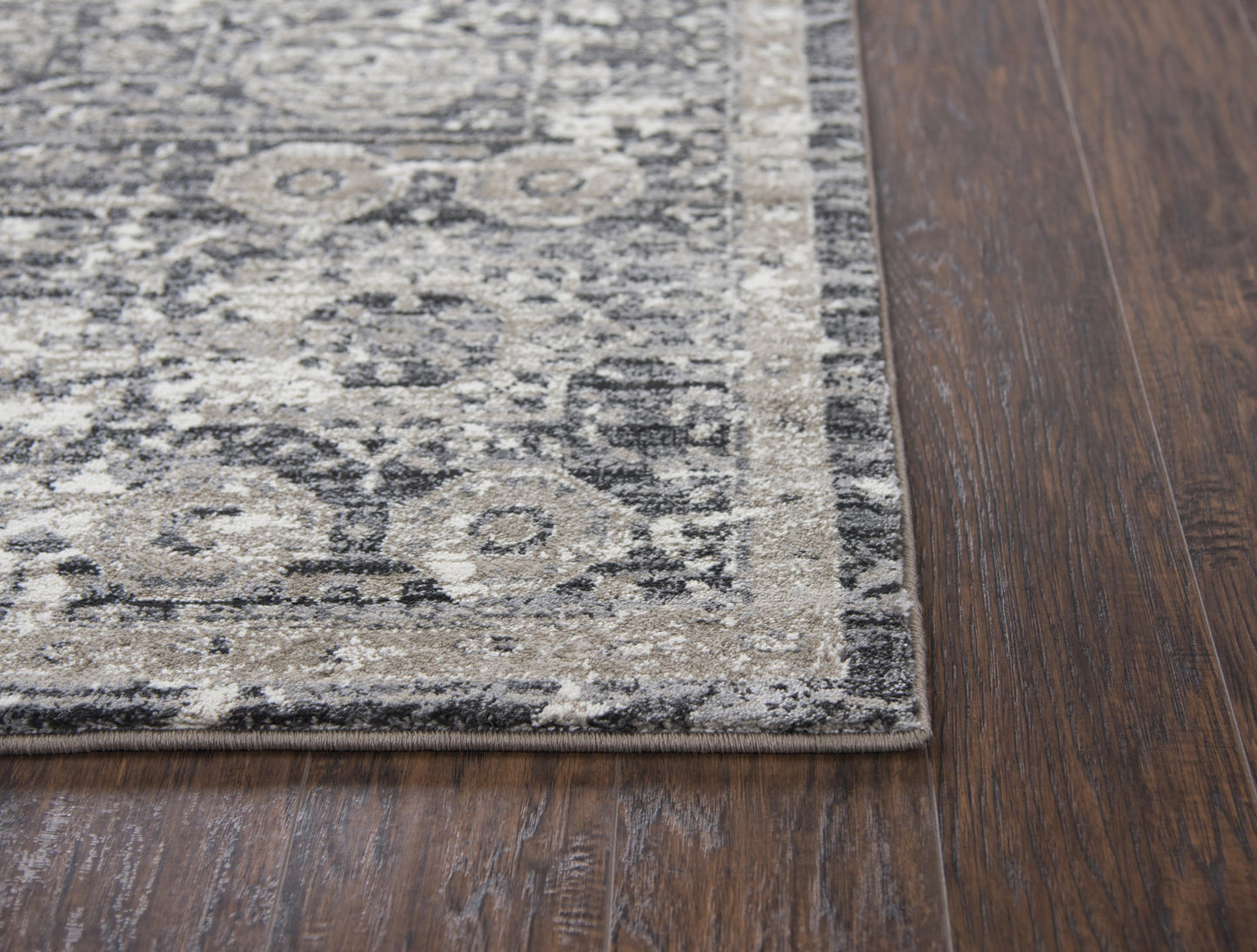Panache PN6977 Gray/Natural Power Loomed Rug - Rizzy