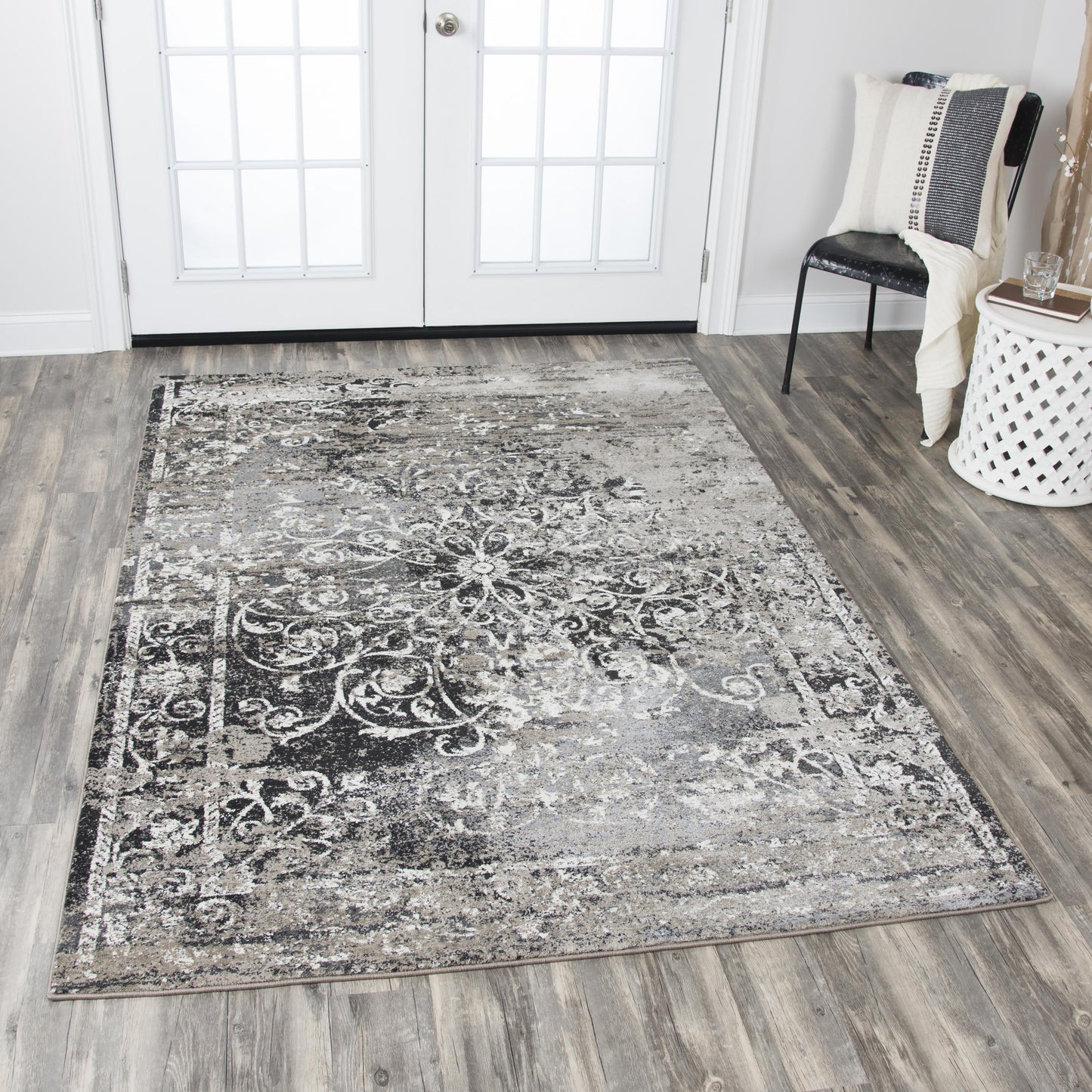 Panache PN6981 Taupe/Gray Power Loomed Rug - Rizzy