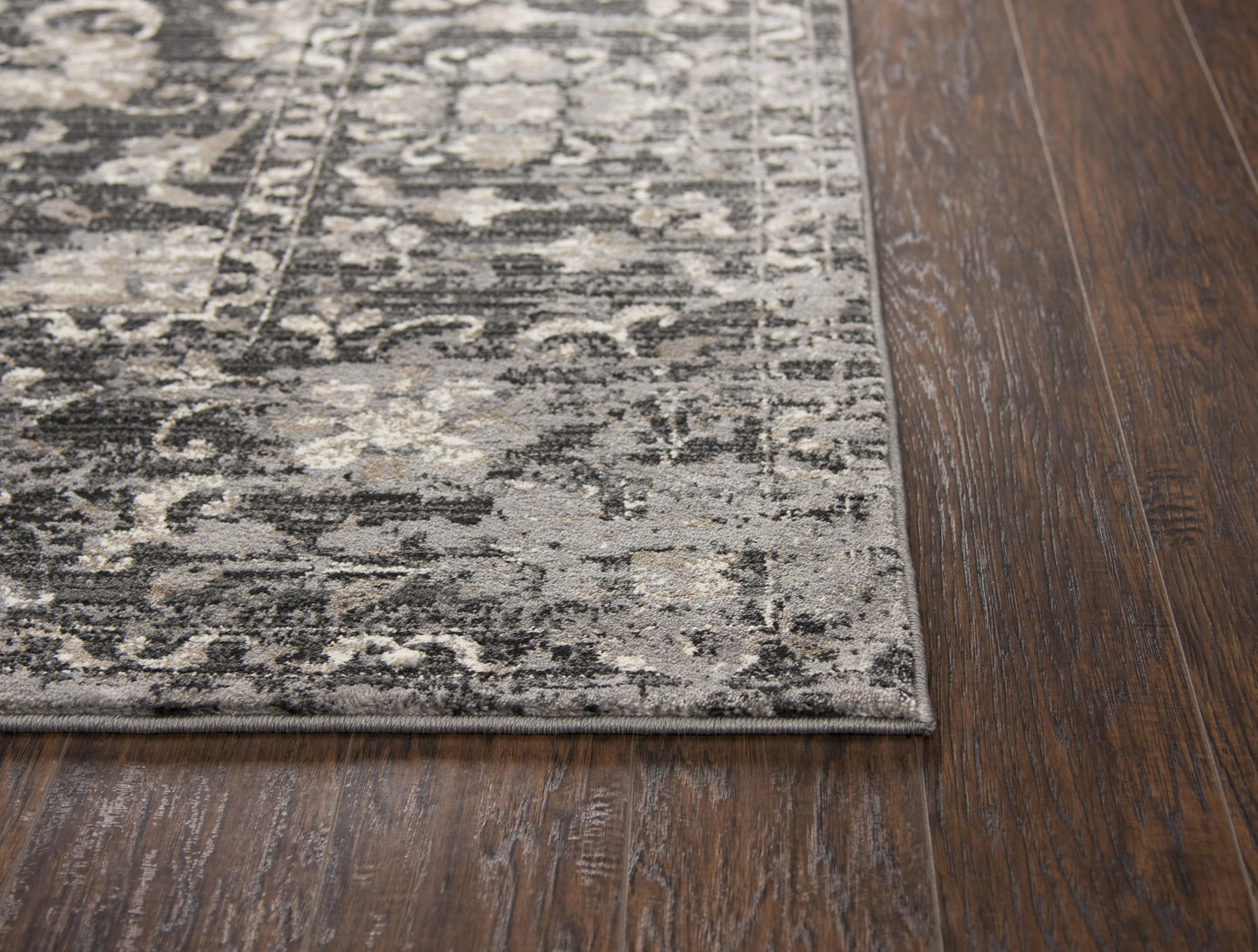 Panache PN6986 Gray/Taupe Power Loomed Rug - Rizzy