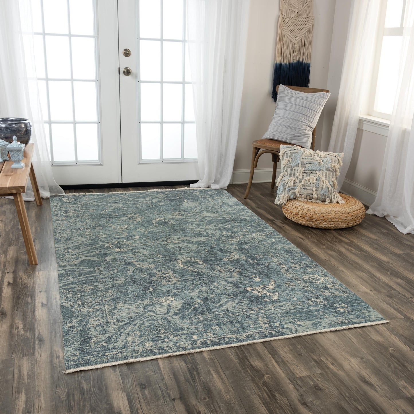 Platinum PNM110 Blue Hybrid Rug - Rizzy