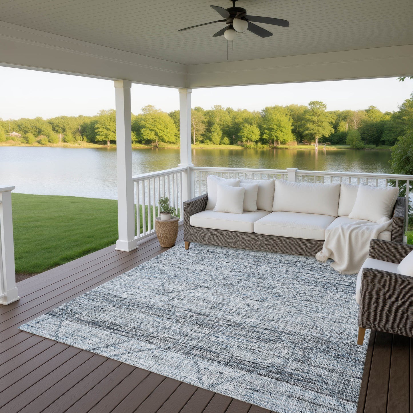 Machine Made Portico PO1 Blue - Dalyn Rugs