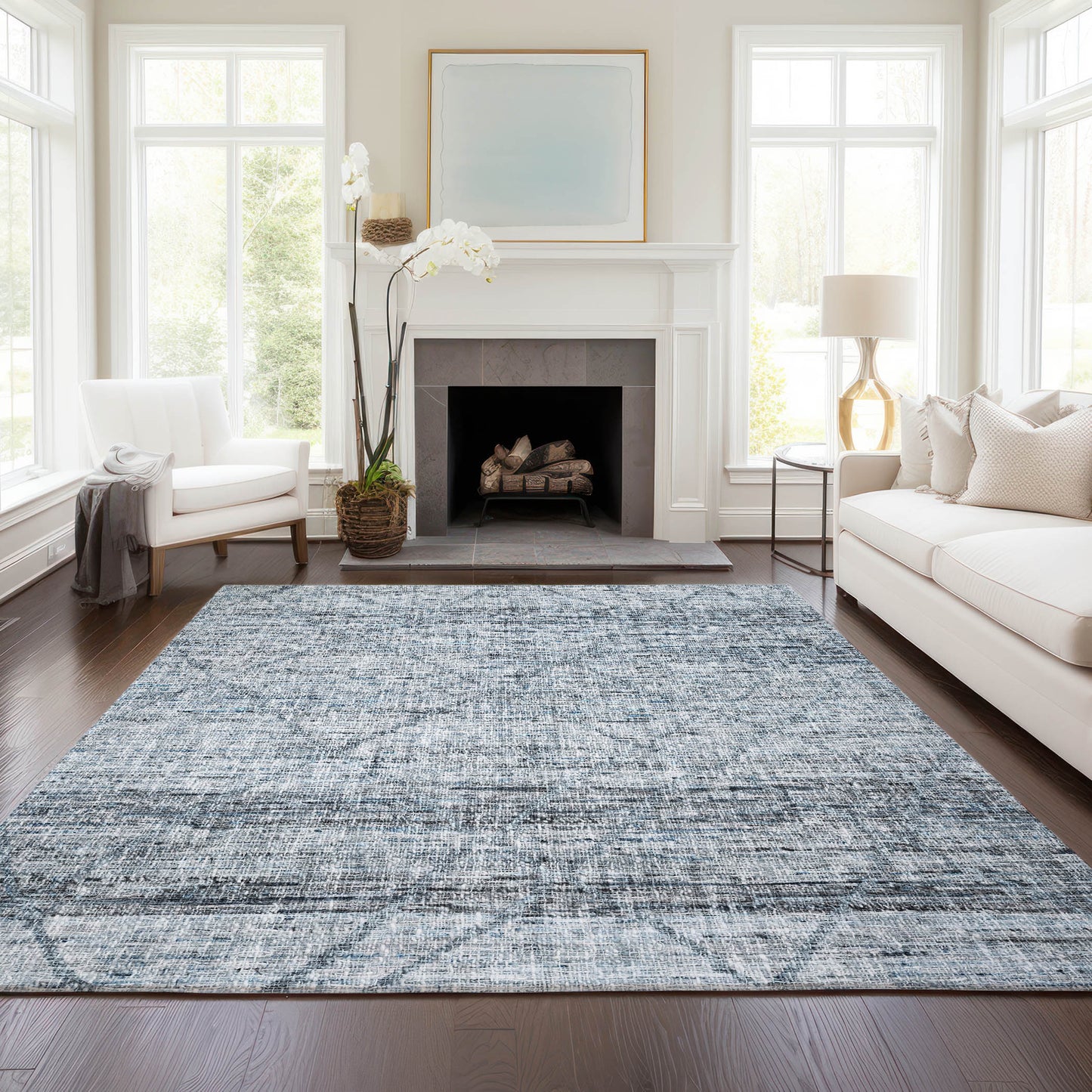 Machine Made Portico PO1 Blue - Dalyn Rugs