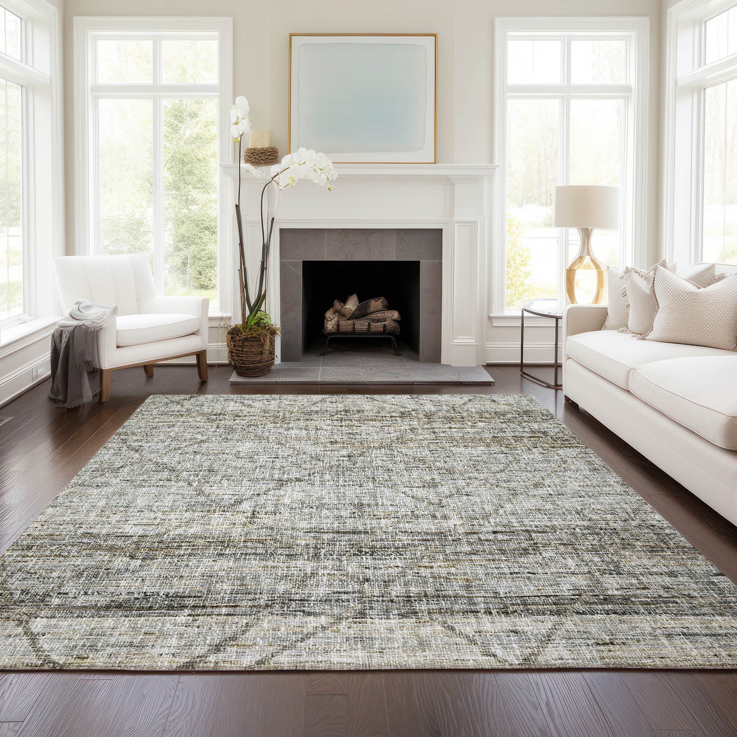 Machine Made Portico PO1 Pewter - Dalyn Rugs