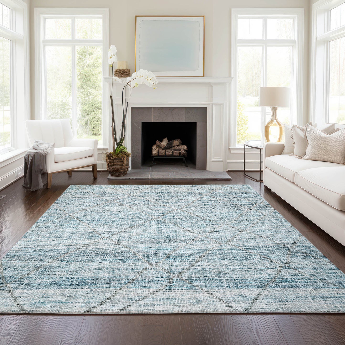 Machine Made Portico PO1 Teal - Dalyn Rugs