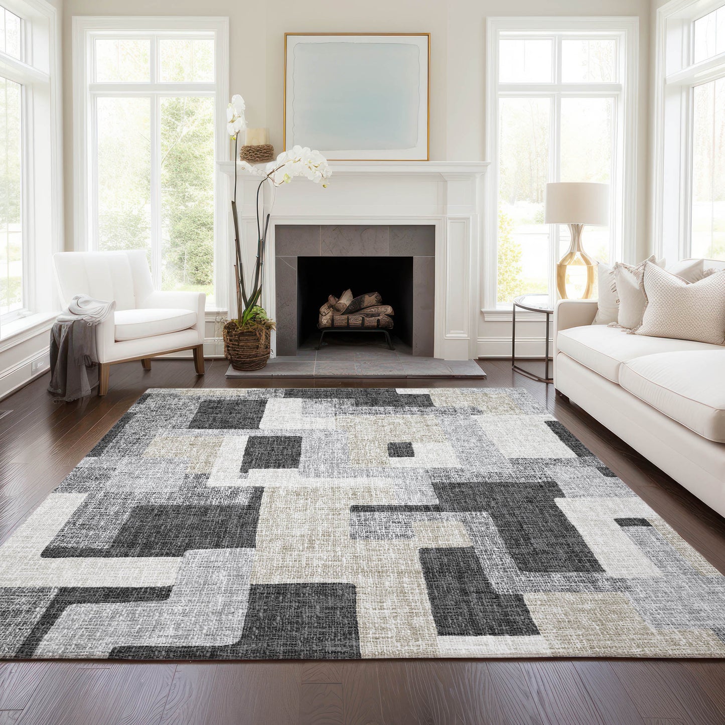 Machine Made Portico PO3 Gray - Dalyn Rugs