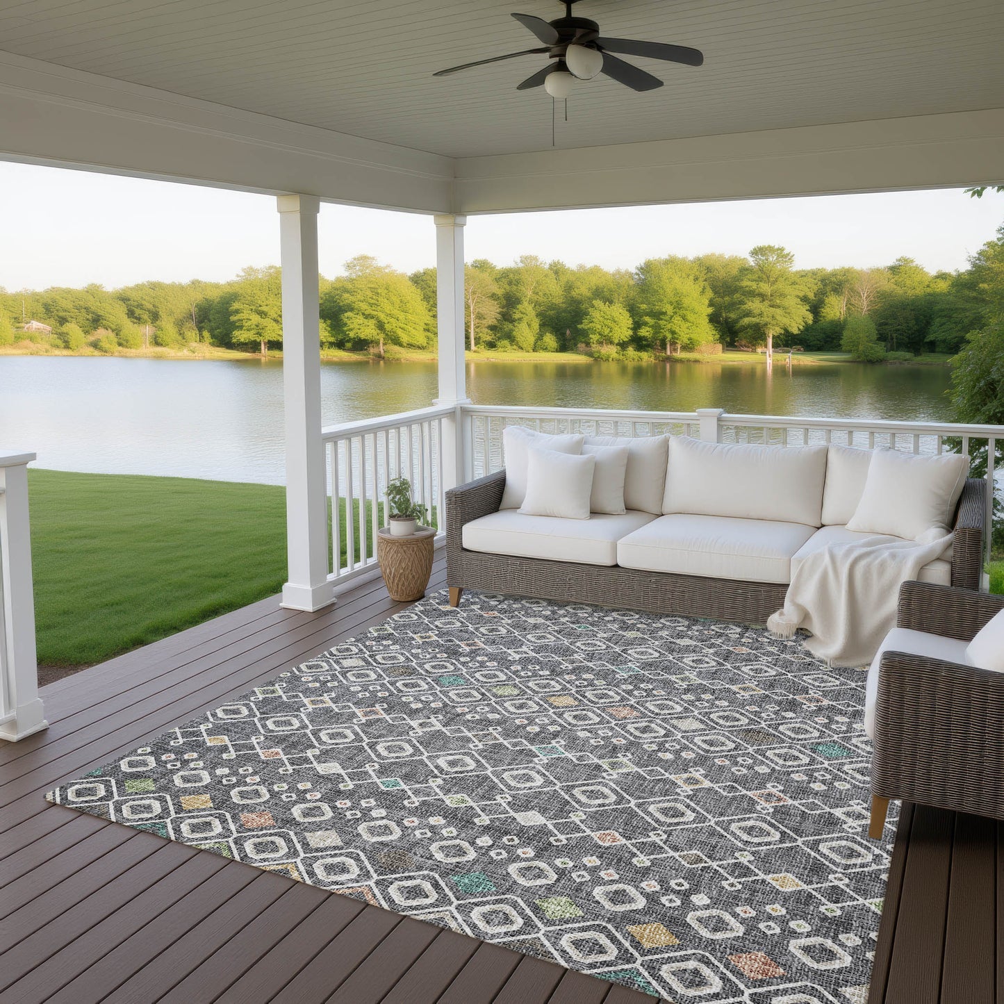 Machine Made Portico PO4 Gray - Dalyn Rugs