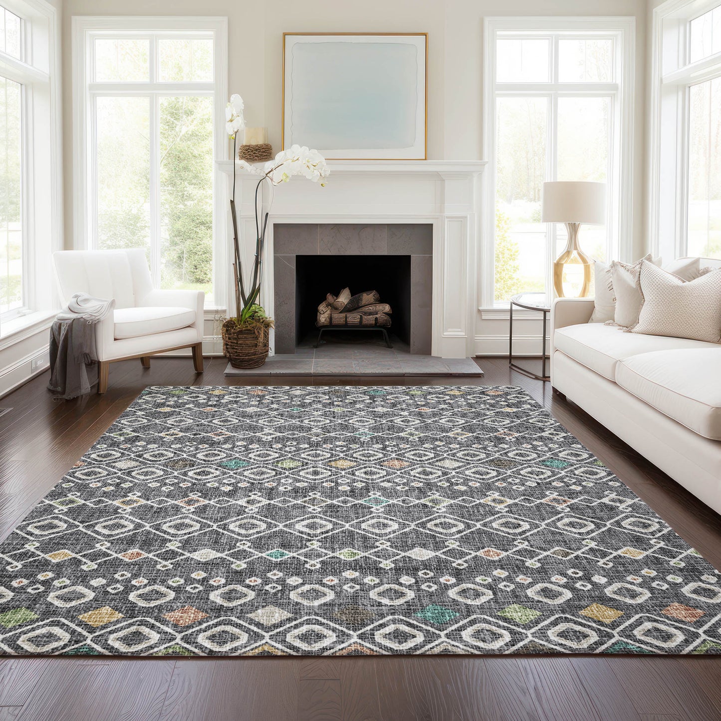 Machine Made Portico PO4 Gray - Dalyn Rugs