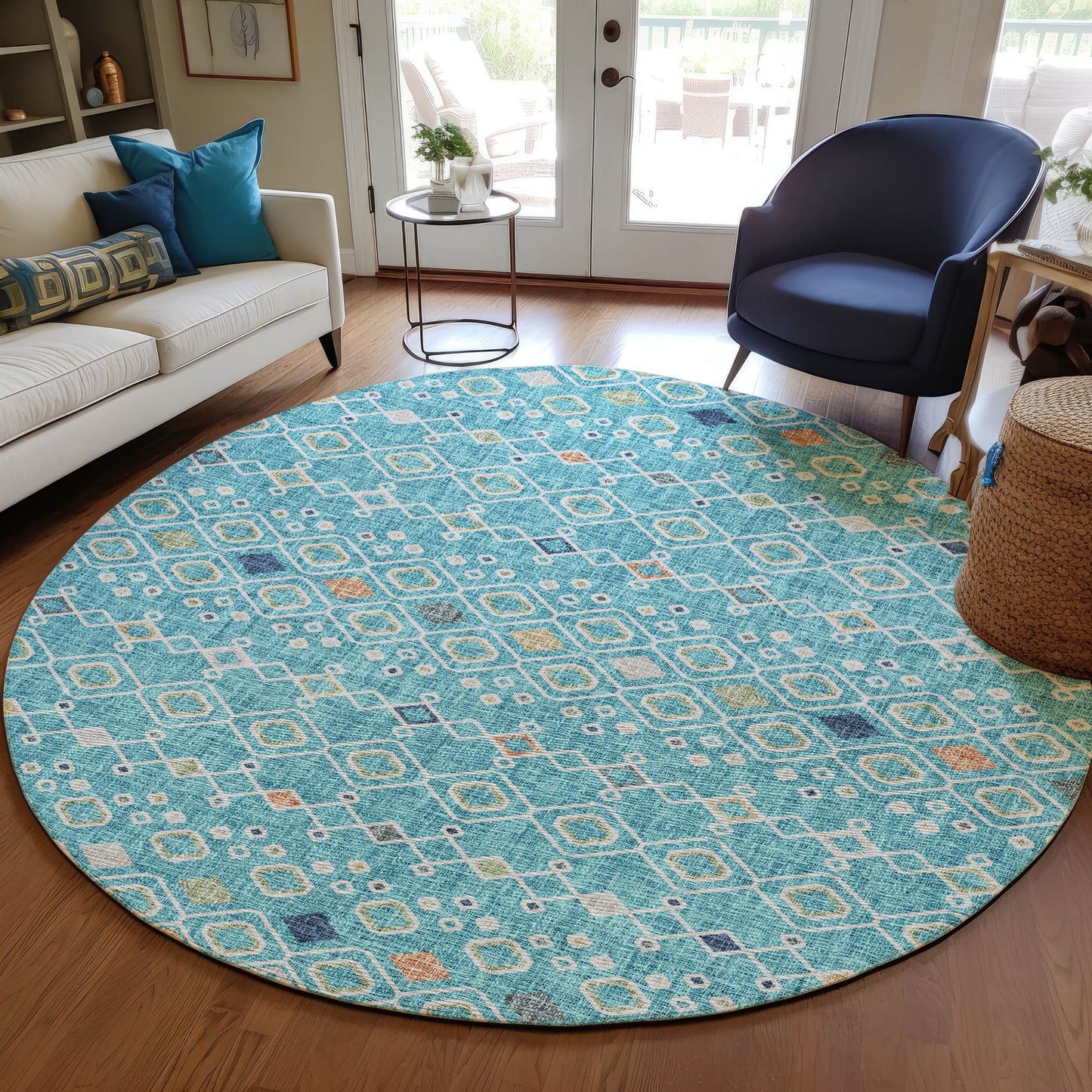 Machine Made Portico PO4 Teal - Dalyn Rugs