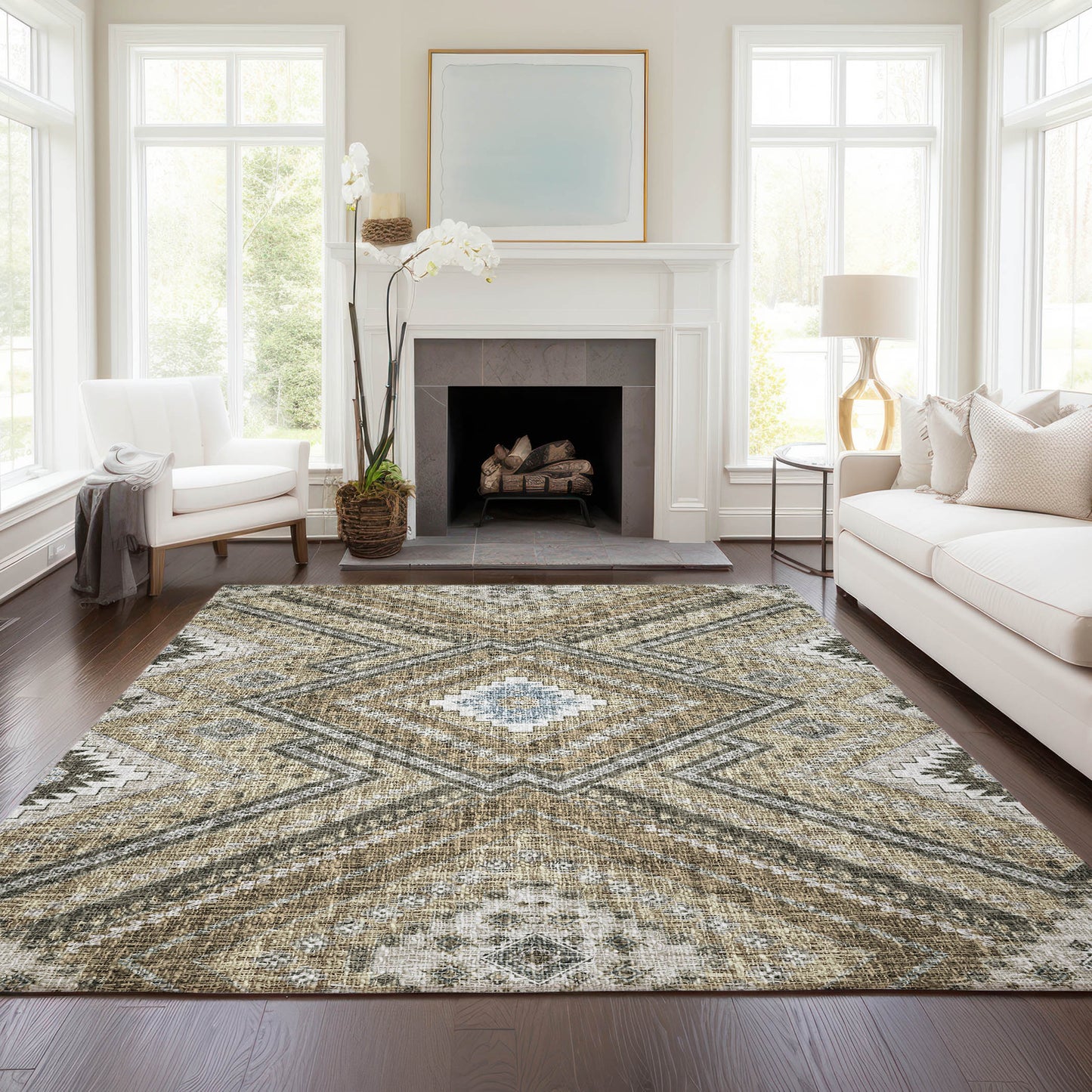 Machine Made Portico PO5 Beige - Dalyn Rugs