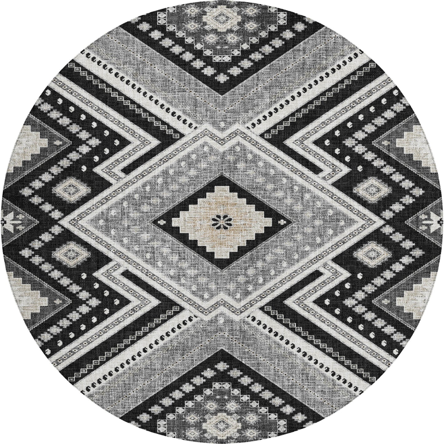 Machine Made Portico PO5 Black - Dalyn Rugs
