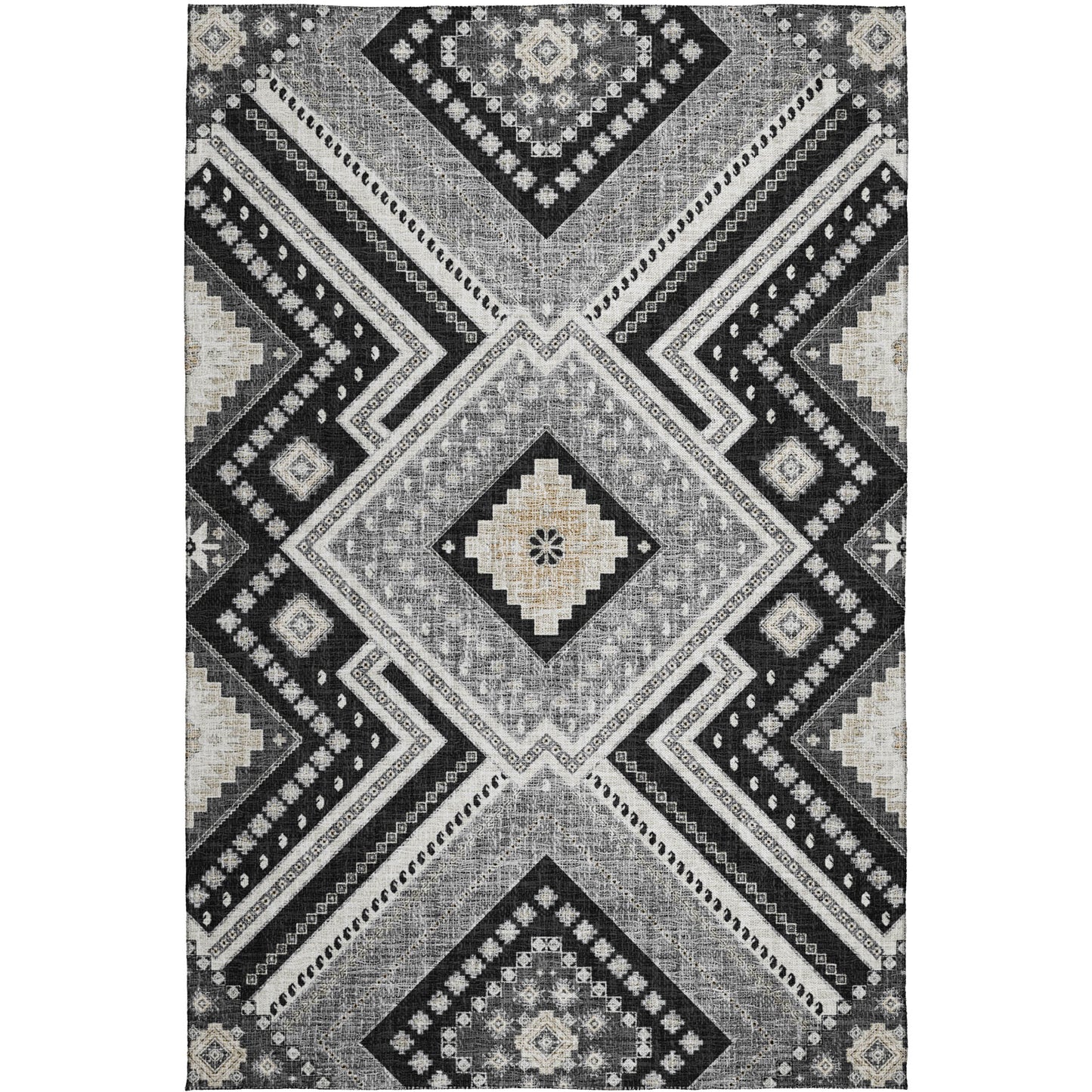 Machine Made Portico PO5 Black - Dalyn Rugs