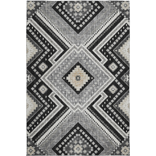Machine Made Portico PO5 Black - Dalyn Rugs