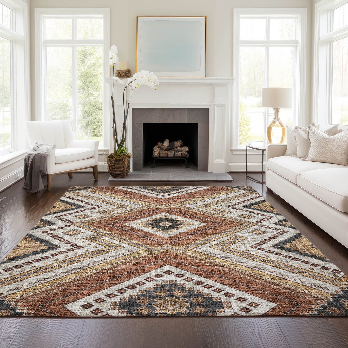 Machine Made Portico PO5 Copper - Dalyn Rugs