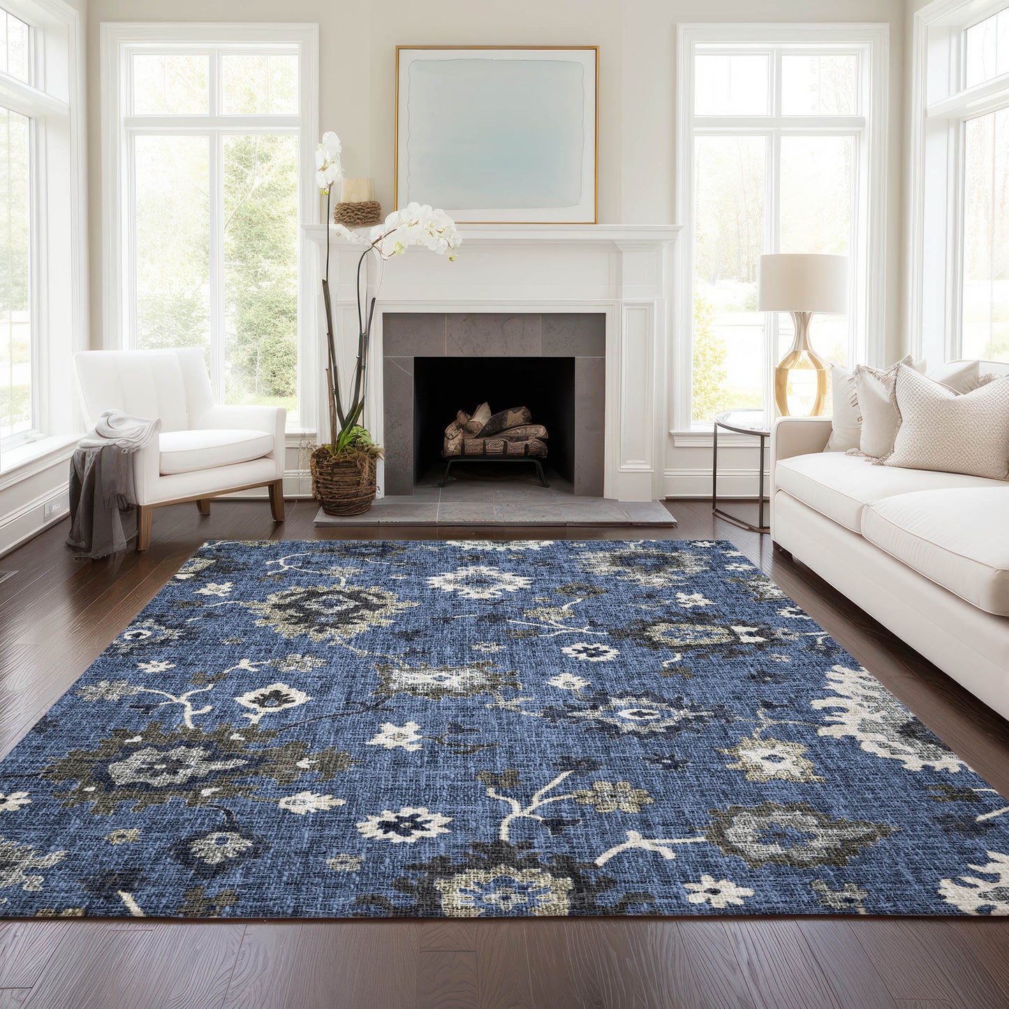 Machine Made Portico PO6 Blue - Dalyn Rugs