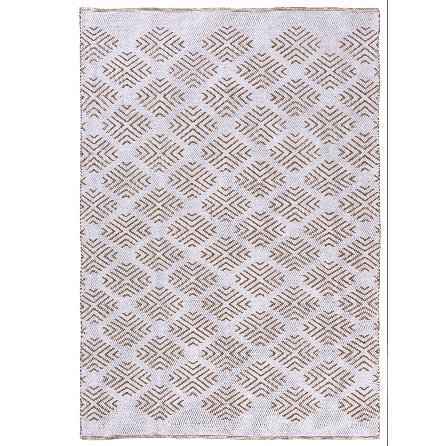 Pomona-82600 Transitional Hand-Woven Tan/White Self-Backed Indoor Area Rug - LR Home