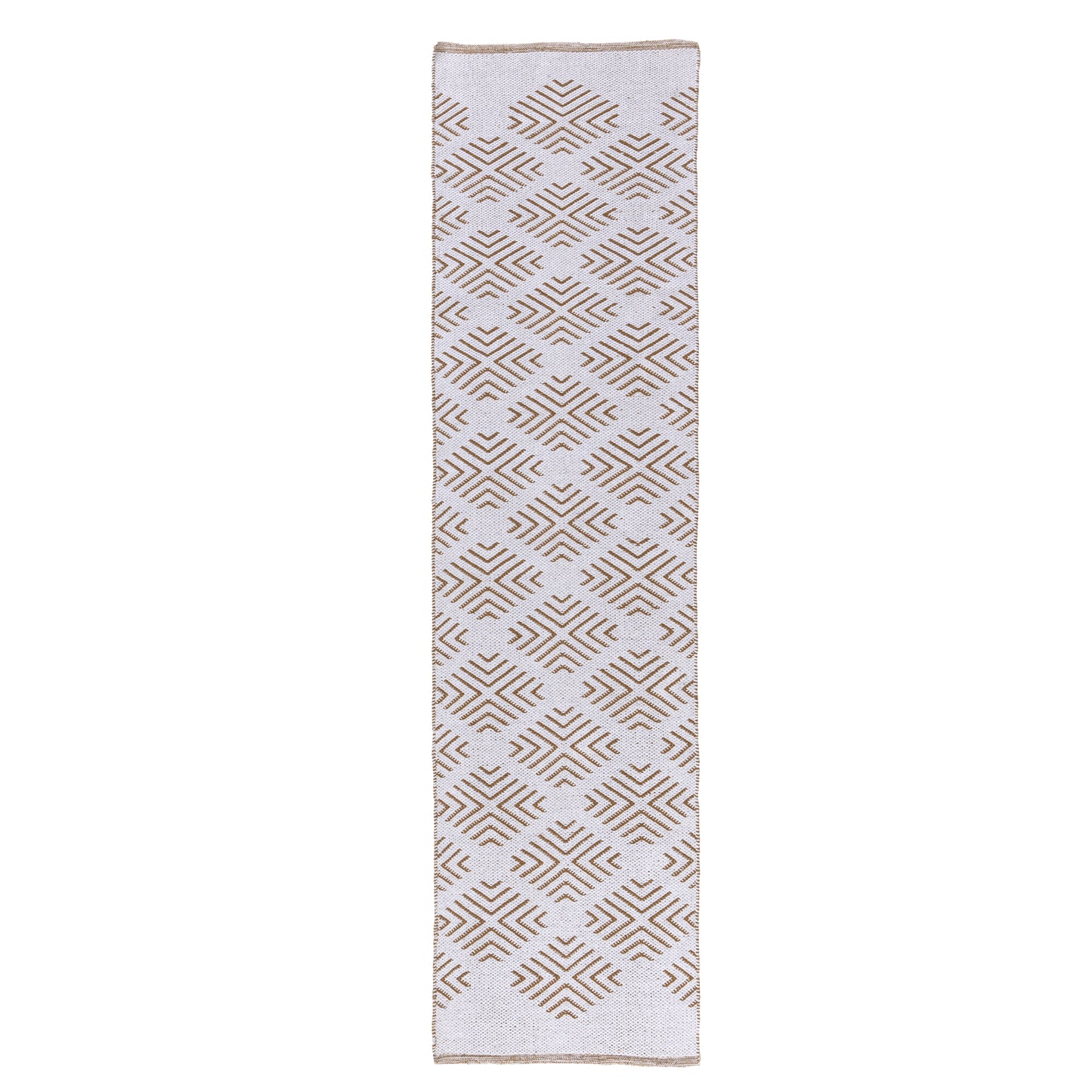 Pomona-82600 Transitional Hand-Woven Tan/White Self-Backed Indoor Area Rug - LR Home