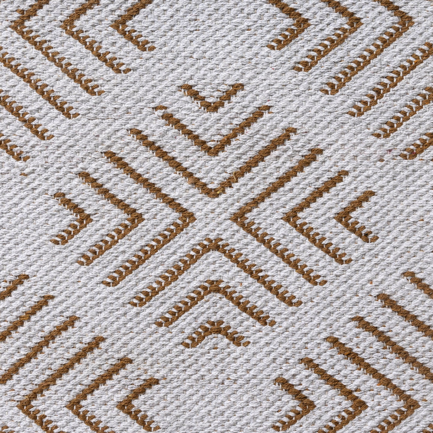 POMON-82600 Modern/Contemporary Flatweave Tan White Cotton Blend Indoor Area Rugs - LR Home