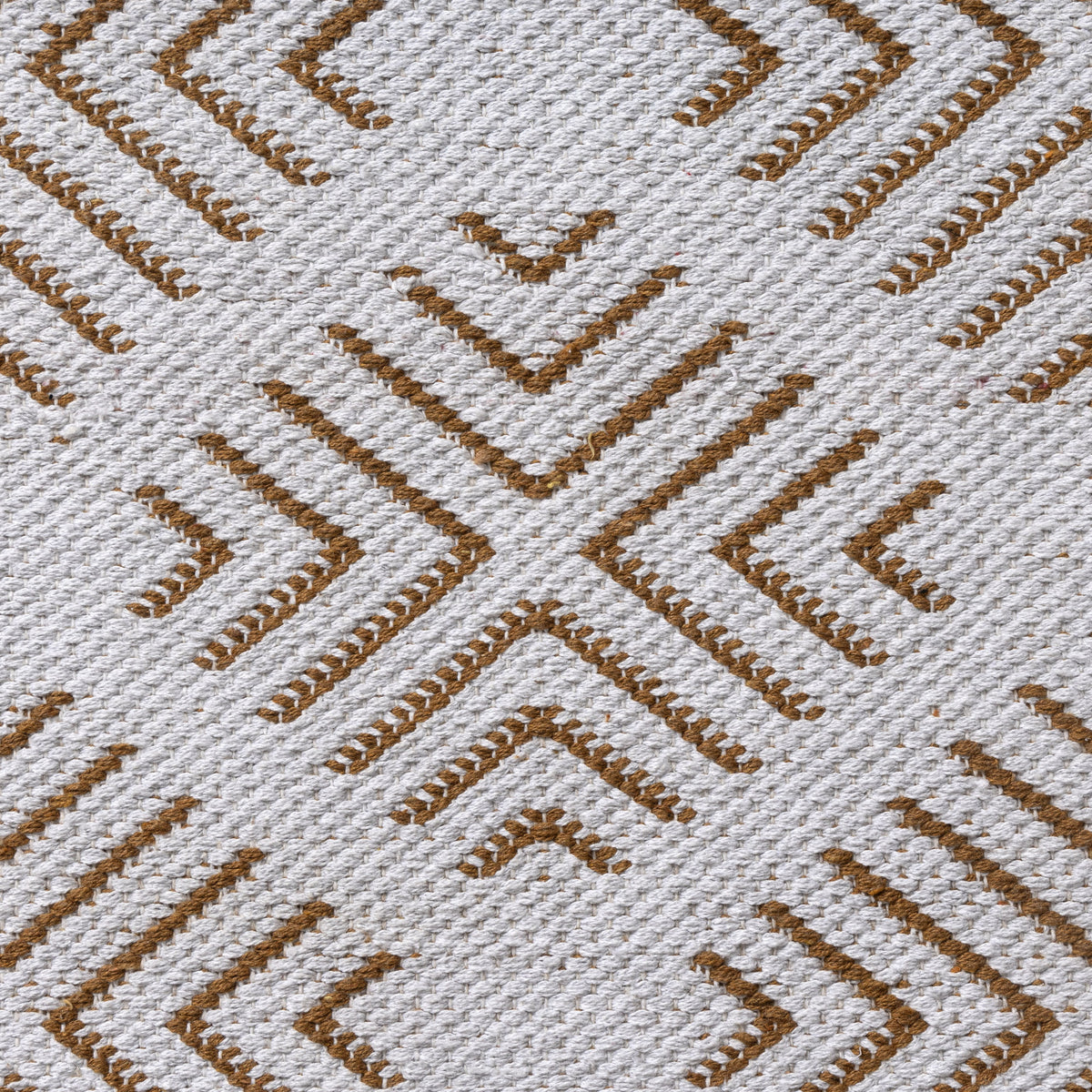 Tan/ White Diamond Modern Flatweave Cotton/Polyester Indoor Area Rug - color swatch
